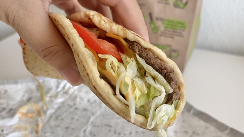 Close up of  All-American Burgertaco