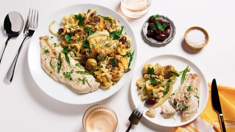 snapper with potatoes