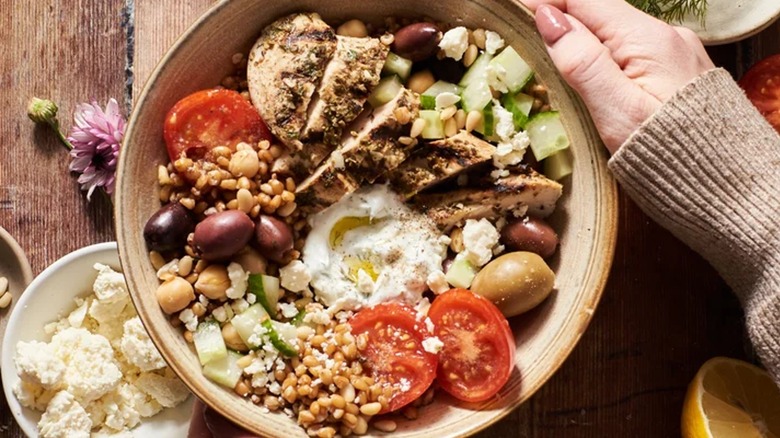 Greek chicken grain bowl
