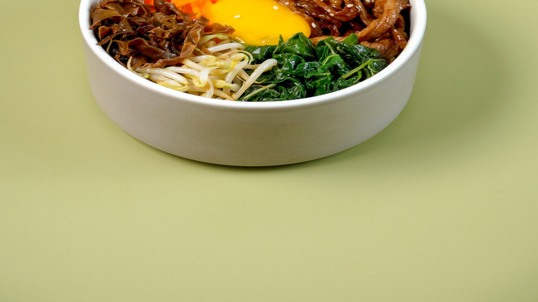 Bowl of vegetable bibimbap