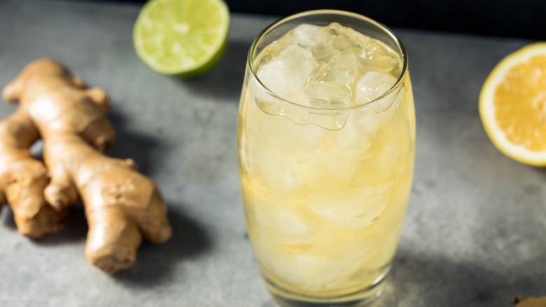 ginger drink in a glass
