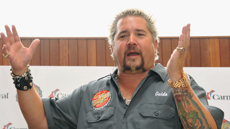 Guy Fieri makes an appearance at an event in New York City