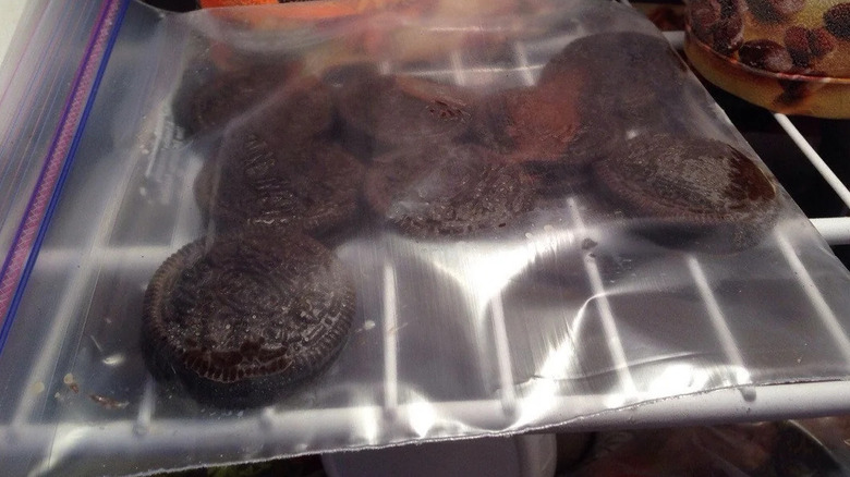 frozen milk-softened Oreo cookies