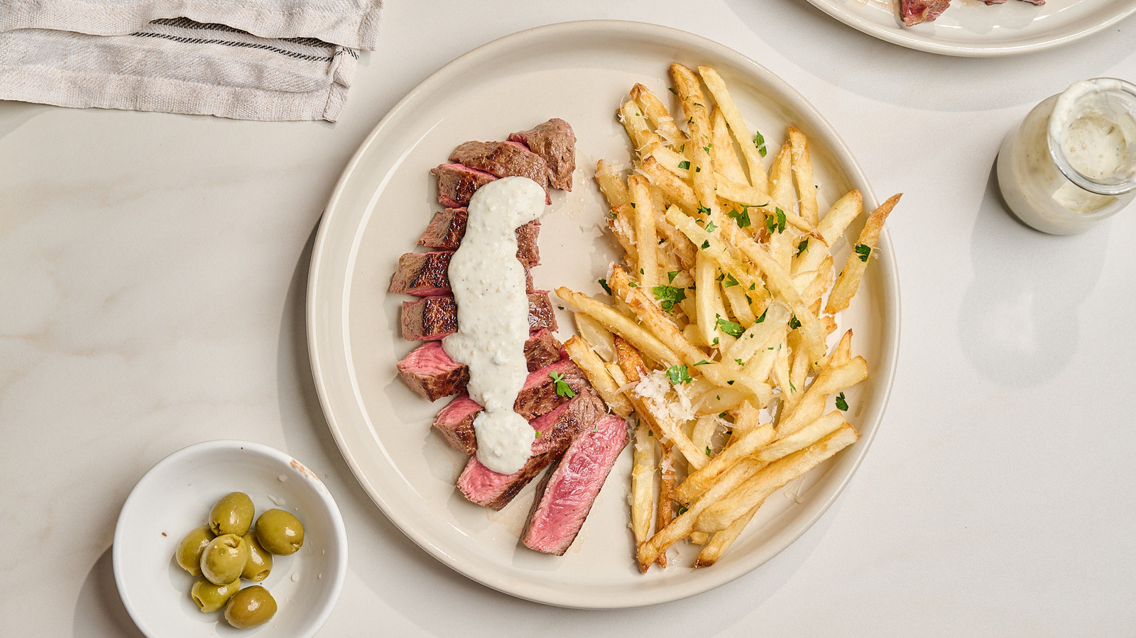 Dirty Martini-Inspired Steak Frites Recipe