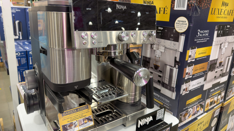 A store display for a Ninja espresso machine