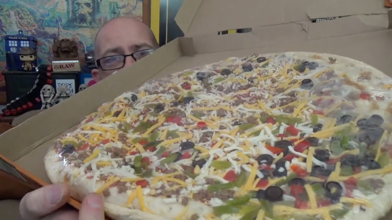 Aldi Take and Bake pizza in a box