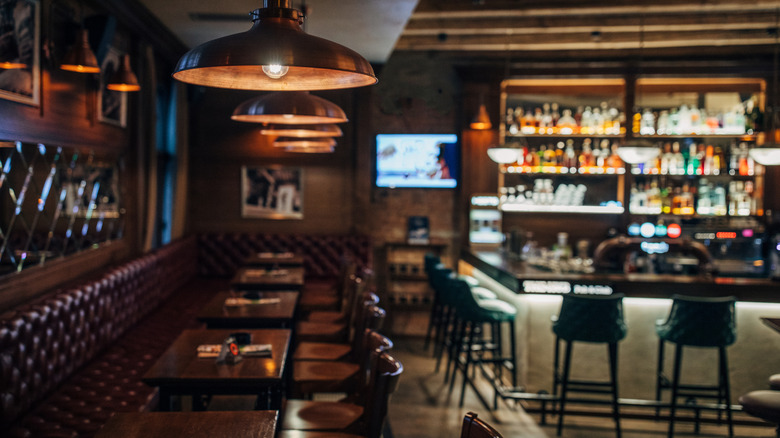 inside of an Irish bar and restaurant