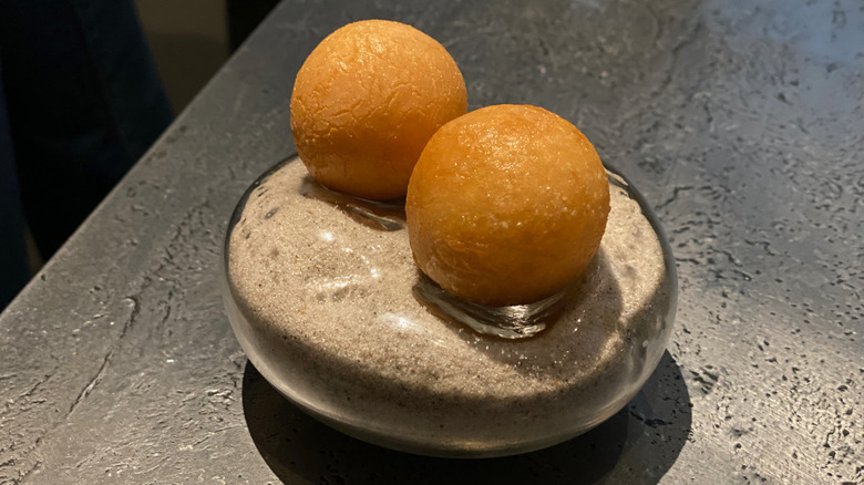 Two cheese croquettes at Alchemist Restaurant