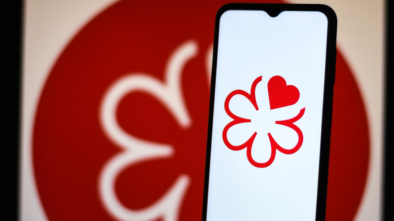 Michelin guide logo on mobile screen
