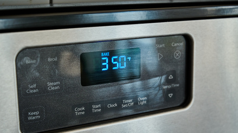 preheating the oven to 350 degrees