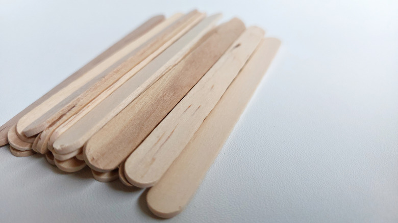 pile of Popsicle sticks