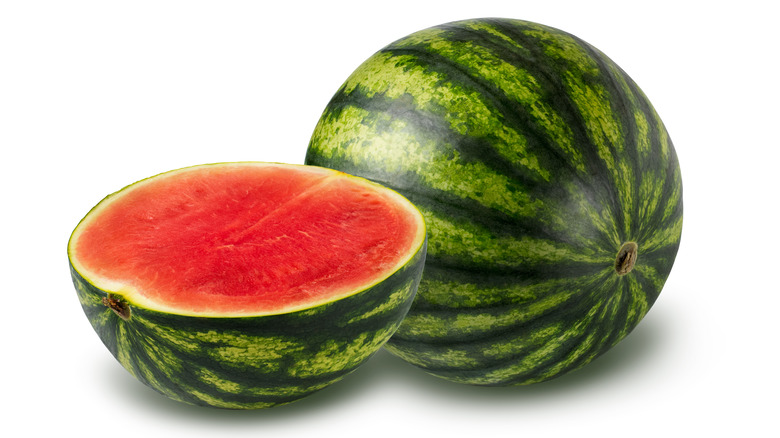 whole and half seedless watermelon