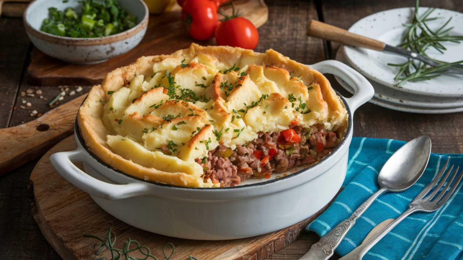 Do Something New With Baked Potatoes — Grab The Ground Beef For A Decadent Cottage Pie Filling
