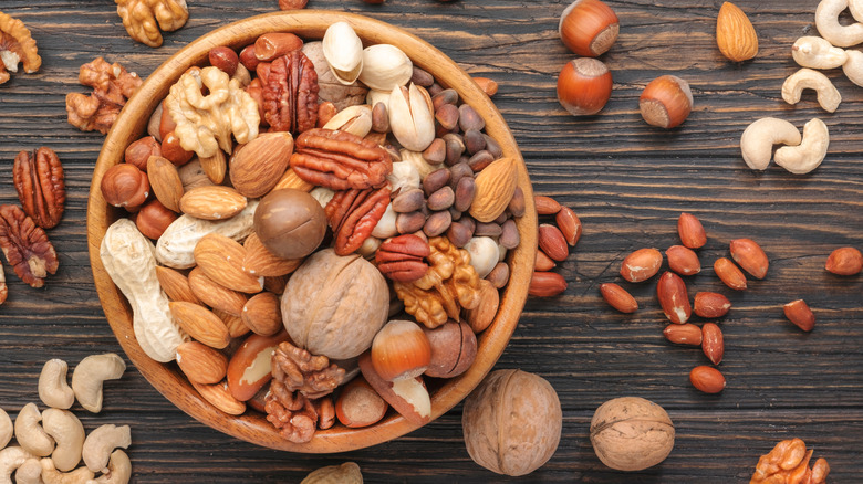 Bowl of assorted nuts 