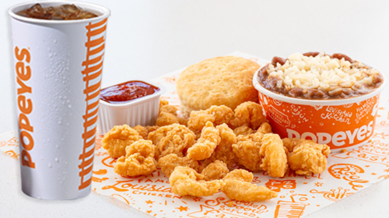 popcorn shrimp meal at popeyes