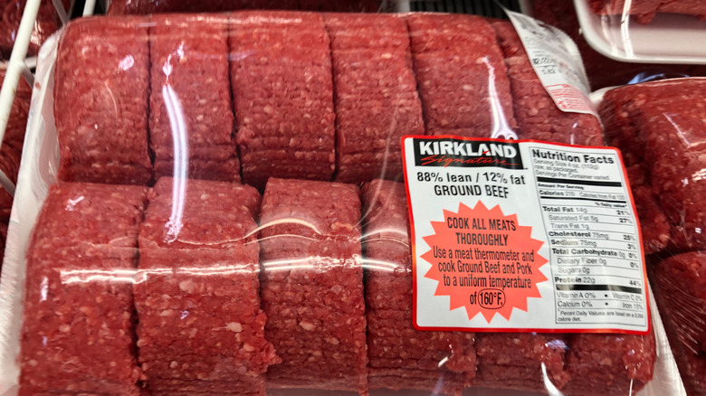 Close-up of Kirkland Signature Ground Beef