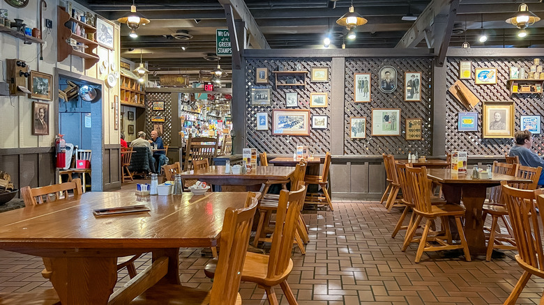 Interior of a Cracker Barrel restaurant