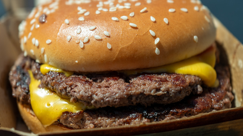 McDonald's Double Quarter Pounder with cheese close up