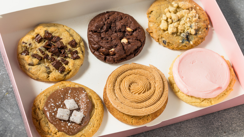 Box of Crumbl cookies