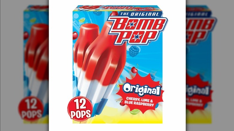 A box of the original Bomb Pops