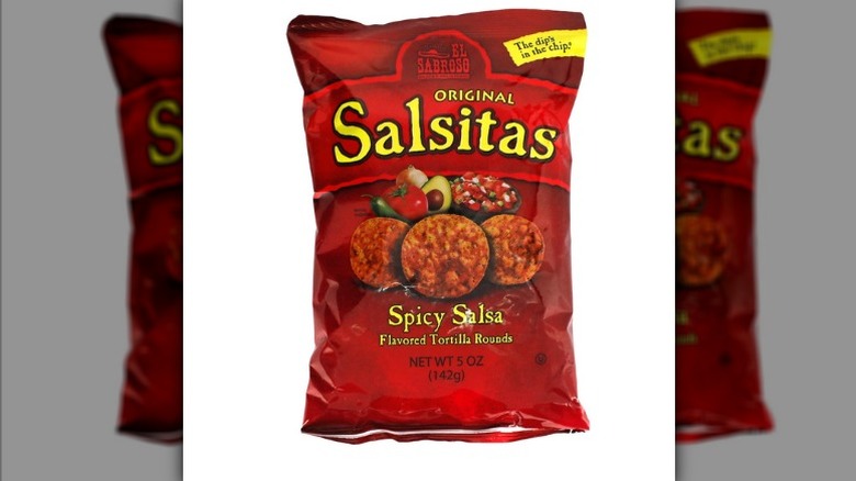 El Sabroso original Salsitas spicy salsa tortilla rounds