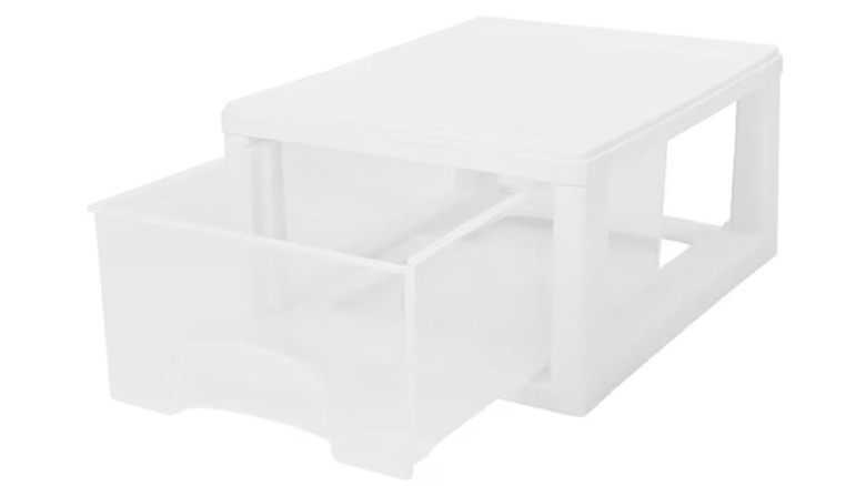 Dollar Tree plastic drawer open