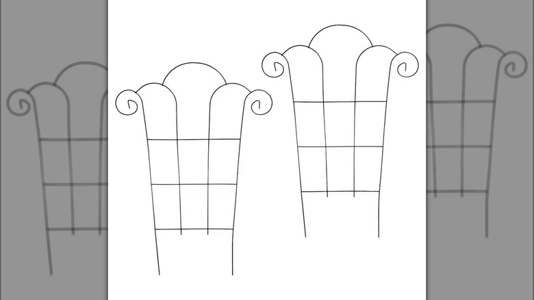 Two Garden Collection Metal Trellises from Dollar Tree