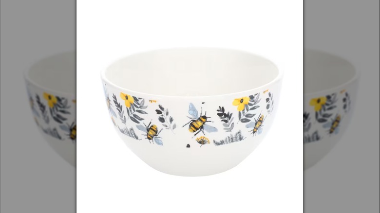 Royal Norfolk Ceramic Bee Bowl from Dollar Tree on white background