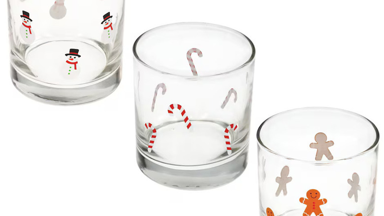 Dollar Tree Christmas Rocks glasses
