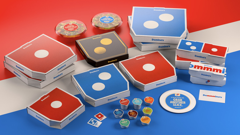 the full array of Domino's new packaging designs