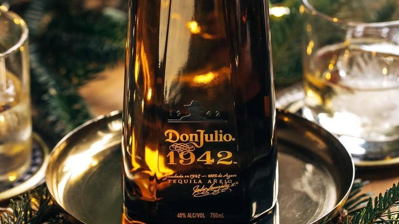Don Julio 1942 on tray