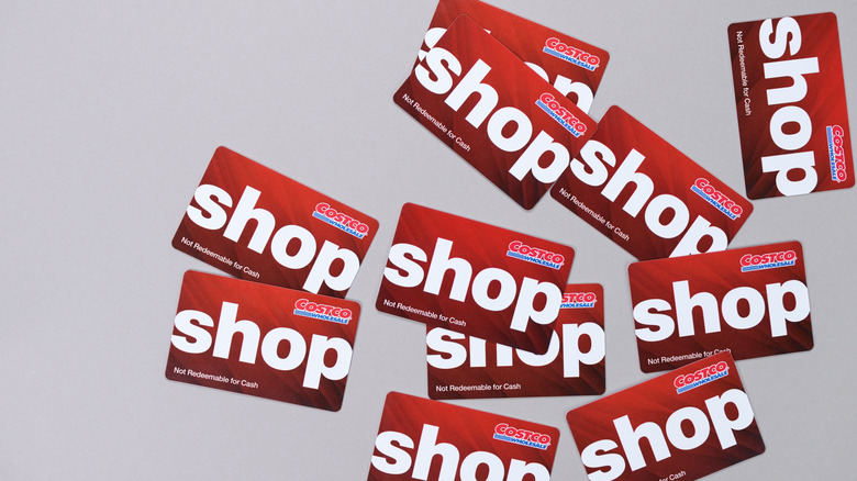 Costco Cash Cards on a gray background