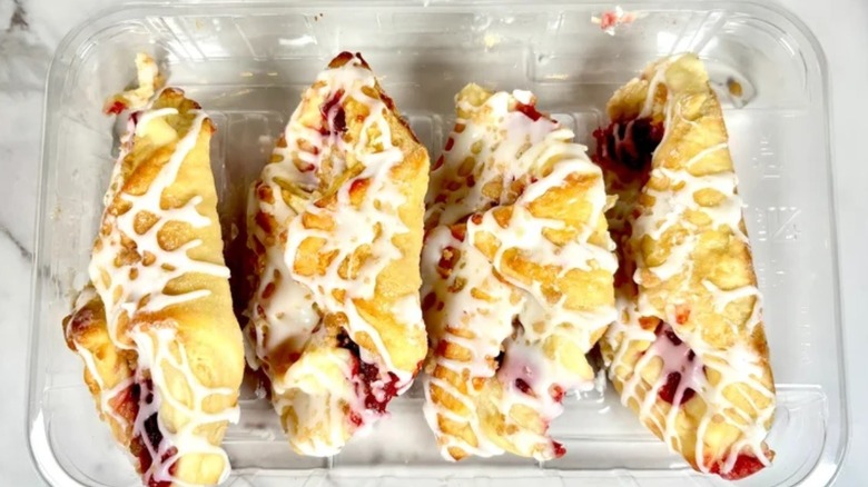 Box of Walmart strawberry cheese bowtie danishes