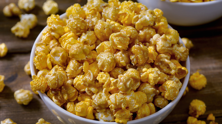 Bowl of caramel corn