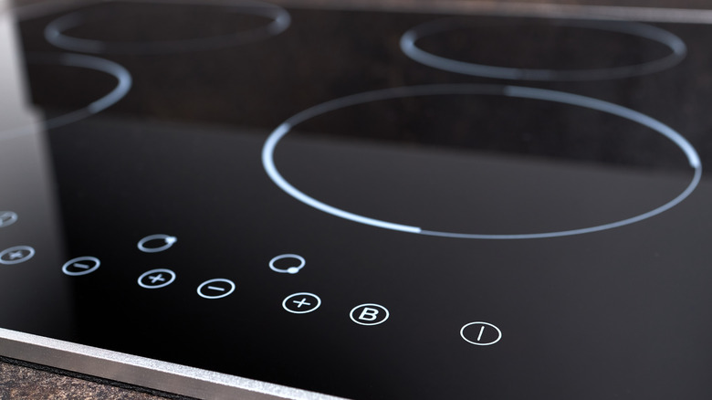 Induction stove close up surface