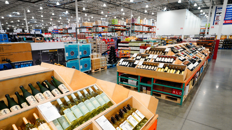 Costco's wine and liquor section