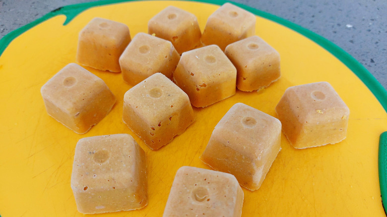 Homemade frozen herb cubes