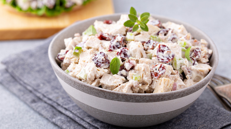 chicken salad in a bowl