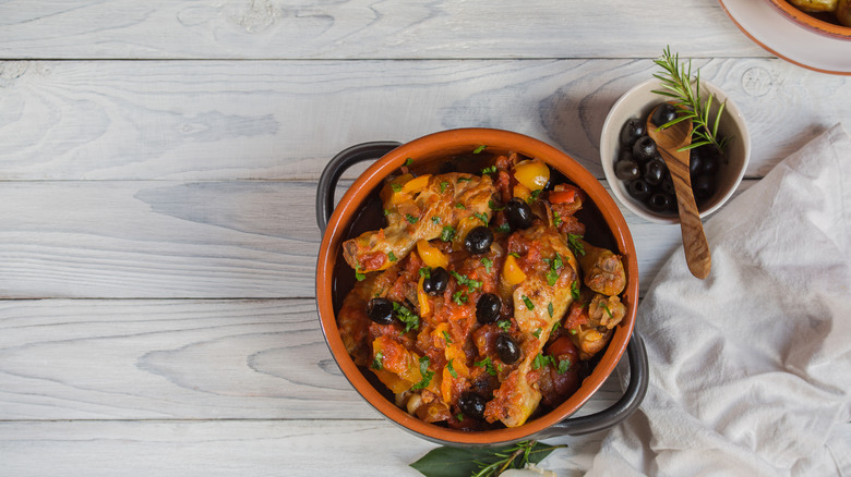 Chicken with olives