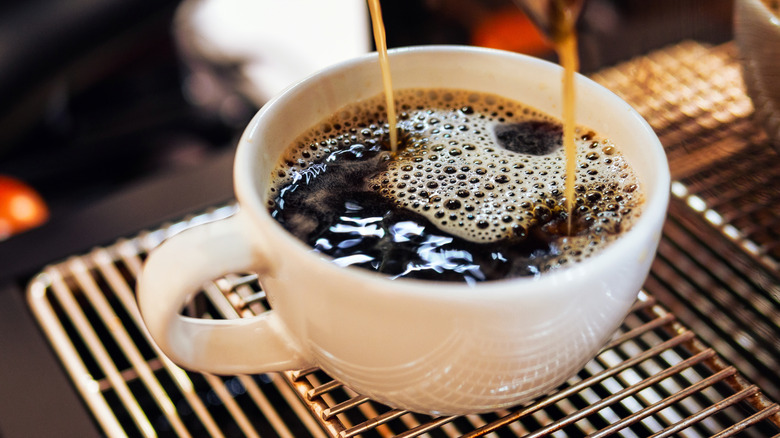 drip coffee in white mug