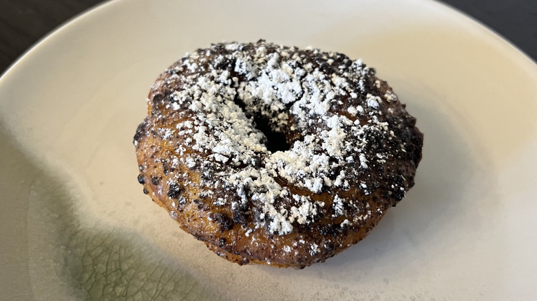 Duck Donuts Boardwalk donut on plate.