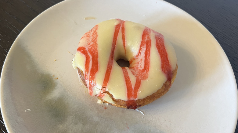 Duck Donuts Sunrise donut on plate.