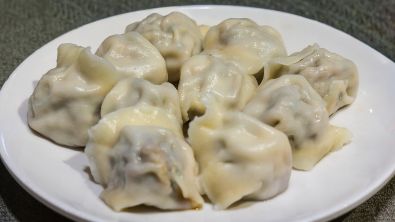 Dumplings with thick, chewy wrappers