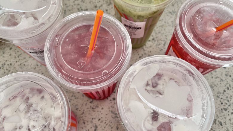 Top view of Dunkin' Black Cherry Refreshers