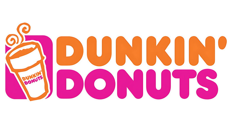 Dunkin' Donuts logo including a Styrofoam cup on the side
