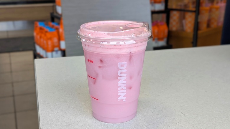 The Parke Daydream Refresher on a table at Dunkin'
