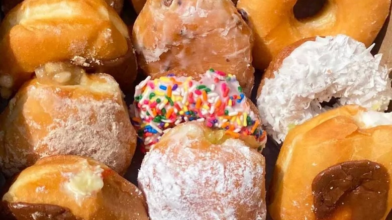 A box of assorted donuts from Dutch Girl Donuts in Detroit, Michigan