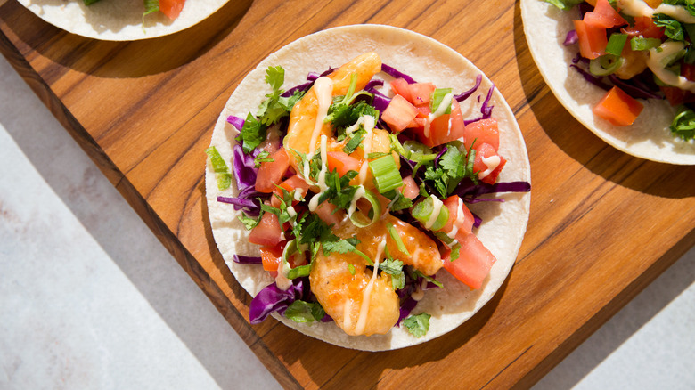 dynamite shrimp tacos on board