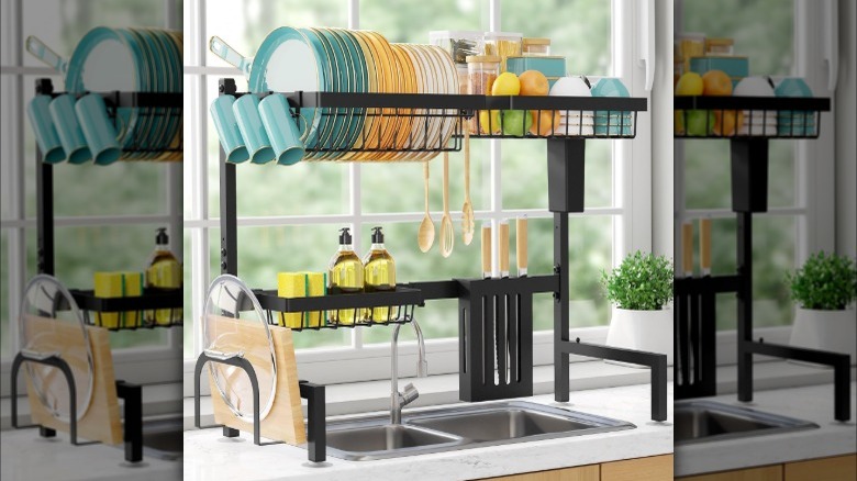 Amazon Sakugi kitchen organizer above sink