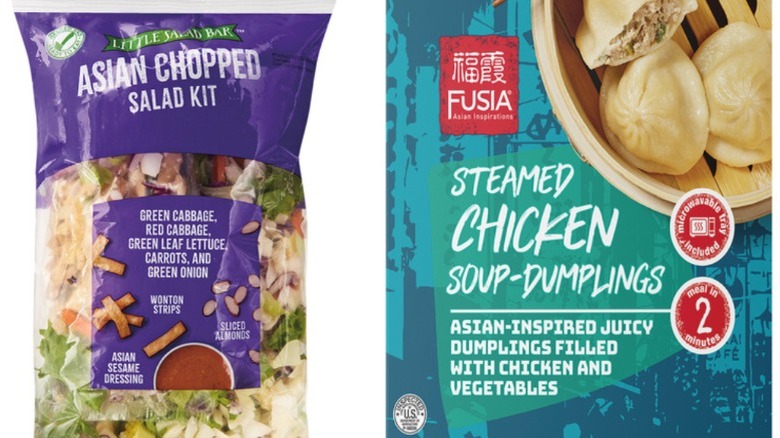 Asian chopped salad kit and soup dumplings